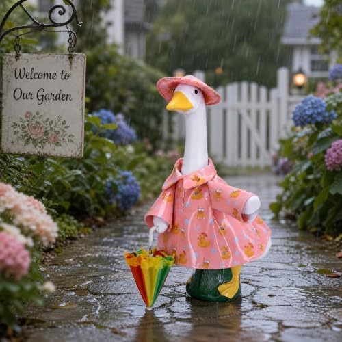 3 Pcs Raincoat Porch Goose Outfits, 23" Lawn Goose Statue Costume Cloth - Image 7