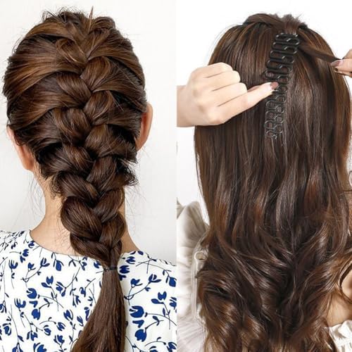 6PCS Hair Braiding Tool Hair Styling Accessories Kit Womens Hair Styling Clip DIY French Hair Braiding Tool Roller Bun Maker French Centipede Braiders Hairstyle Braid Tool for DIY Hairstyle Favors - Image 6