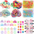 ANBALA Girls Hair Accessories Set Colorful Hair Ties for Women Girls, Elastic Ponytail Holders Rubber Band Cute Hair Clips Cute Barrettes Hair Accessories Kit (895PCS) by ANBALA