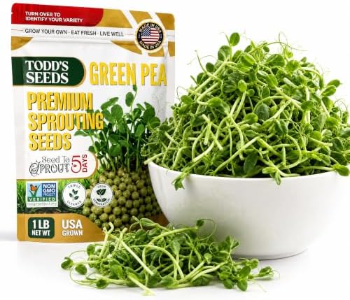 Todd's Seeds Green Pea Sprouting Seeds 1lb – Non-GMO Triple-Cleaned by ToddsSeeds