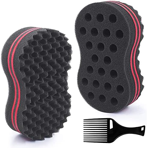 FIABC Big Holes & Big Size Barber Hair Brush Sponge Dreads Locking Twist Afro Curl Coil Wave Hair Care Tool(1 Pack) by FIABC