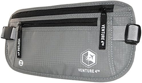 VENTURE 4TH Travel Money Belt, RFID Blocking Passport Holder - Silver - Image 4