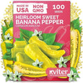 100 Sweet Banana Pepper Heirloom Vegetable Seeds, Capsicum Annuum by KVITER