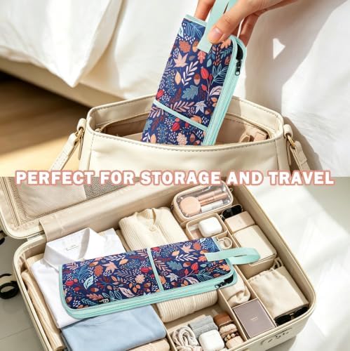 WK IEASON 2 Pieces Curling Iron Travel Bag Case Heat Mat for Hair Tools - Image 6