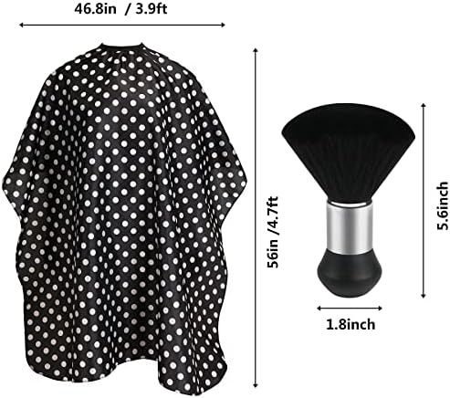 FEBSNOW Barber Cape Professional Hair Cutting Cape with Neck Duster Brush - Image 2