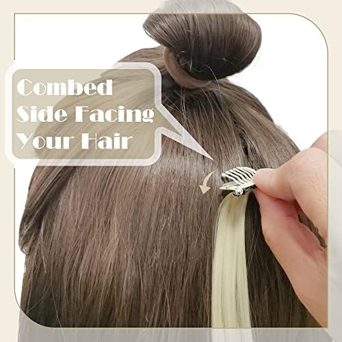 Dreamlover Beige Hair Extension Clips, 9 Teeth, 30 Pieces - Image 5