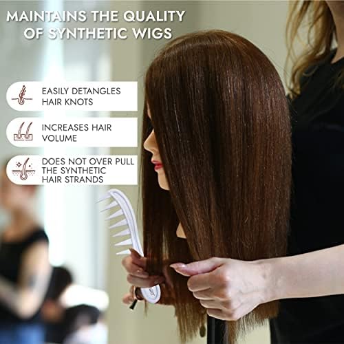 Wide Tooth Detangling Comb Hair Wig Lift Styling Tool - Image 4