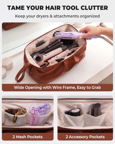 Hair Tools Organizer Travel Bag for Dyson Airwrap, with Heat Resistant Mat - Image 4