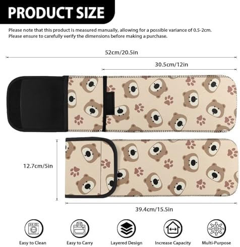 1 Piece Flat Iron Curling Wand Travel Cover Cute Bear Case Bag Curling Wand Travel Case Universal Sleeve Flat Iron Case Heat Resistant Bag Long-Term Use - Image 6
