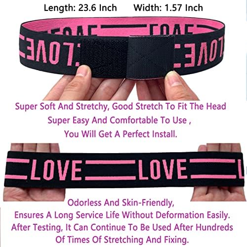 Wig Band and Lace Melting Band Set - Elastic Edge Wrap Bands to Keep Lace Front Wigs in Place and Lay Edges (8 Piece Set, Black Pink) - Image 2
