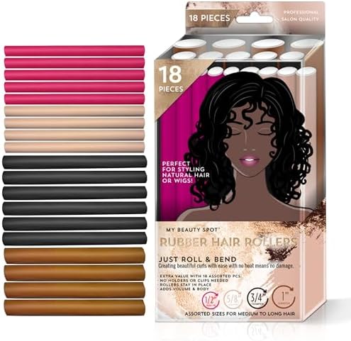 My Beauty Spot Flexi Rods, 18 Pc Foam Hair Rollers for Heatless Curls by My+Beauty+Spot
