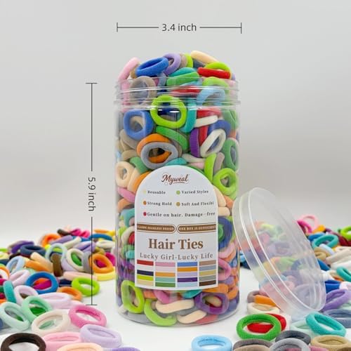 500PCS Baby Hair Ties No Damage, Toddlers Hair Bands for Little Girls Kids - Image 2