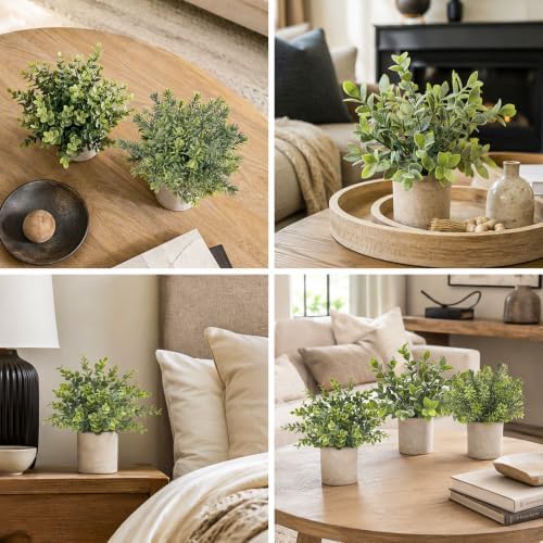 Der Rose 3 Pack Fake Plants Artificial Plants for Office Bathroom Decor - Image 4