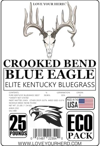 Blue Eagle Kentucky Bluegrass Seed, 25LB Bulk Bag, Uncoated & No Fill, Grow Beautiful & Best Yards, Thicken Lawns & Turf Fields, Growing Dark Green Organic Grass Carpet, Cold Tolerant - Image 2