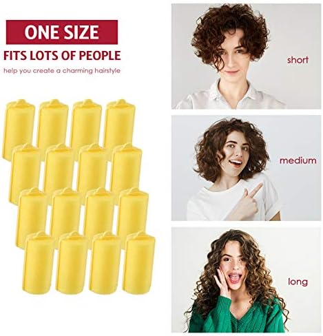 Syhood 48 Pcs Foam Hair Rollers, Sponge Rollers Bulk, Yellow, 1.18 inch - Image 6