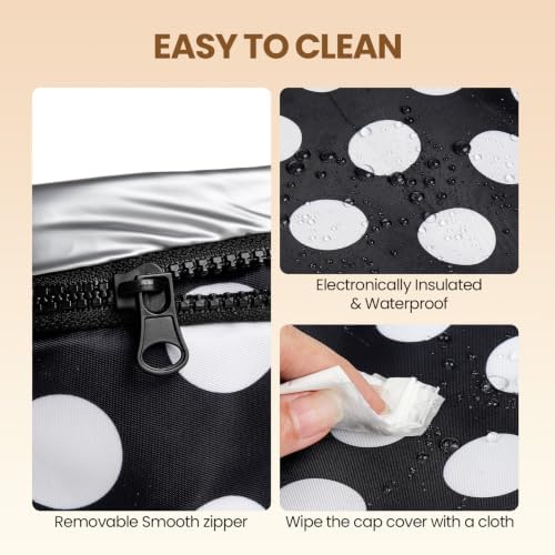 Electric Hair Steamer Cap with 2 Mode Temperature Control, Removable Washable Thermal Spa Hat for Home Hair Care (Black & White) - Image 5