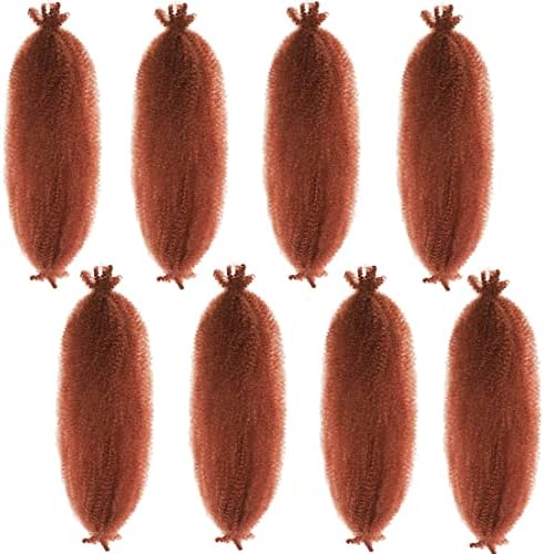 30 Inch Pre-Separated Springy Afro Twist Hair 8 Packs Ginger Pre-Fluffy Natural Curls are Perfect for Marley Crochet Hair Suitable for Black Women (350#, 30 Inch (Pack of 8)) - Image 6