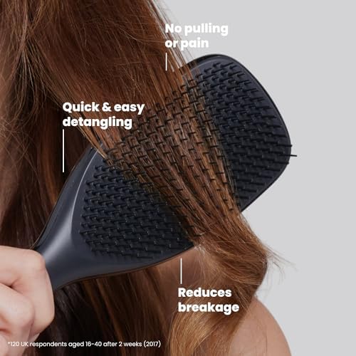 Tangle Teezer Large Ultimate Detangler Brush, Straight to Wavy Hair, Black - Image 4
