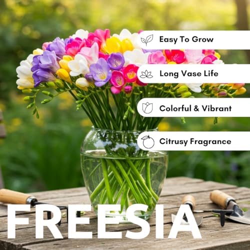 Double Freesia Flower Bulbs for Spring Planting - Mixed Colors for Bouquets - Large Healthy Bulbs - Great for Container or Outdoor Growing (50 Bulbs) - Image 5