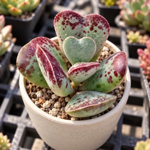 Adromischus triflorus 'Calico Hearts' Bare Root Succulent Live Plant 2 Inch - Image 2