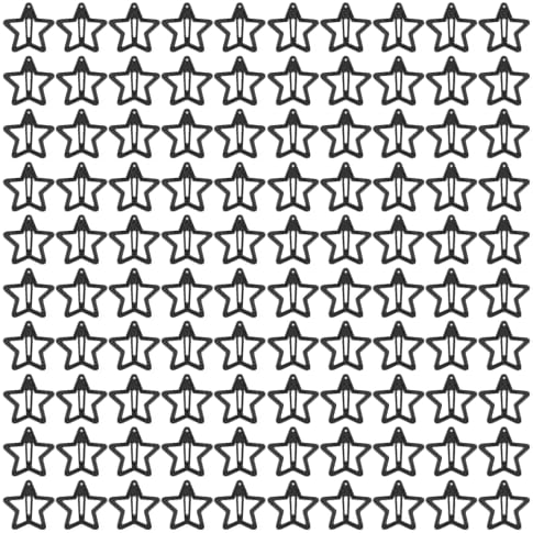 KUBOM 100-Pack Black star hair clips for Girls Women-Perfect Fine Hair/Thick Hair by KUBOM