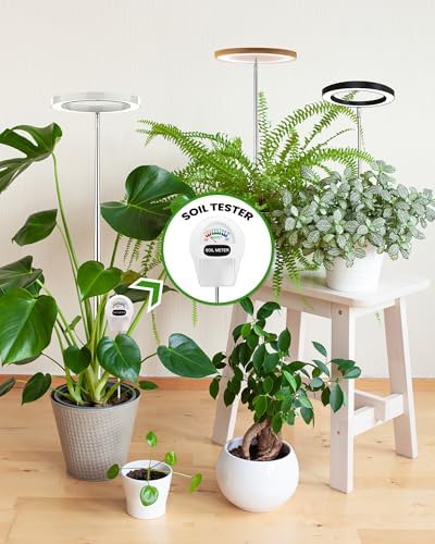 Plant Grow Light, LED Growing Light Full Spectrum for Indoor Plants, Paired with a Soil Tester,Height Adjustable, Automatic Timer, 5V Low Safe Voltage,Idea for Large Plant Light - Image 6