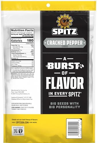Spitz Sunflower Seeds Pack, Cracked Pepper, 16 Oz Snack Bag - Image 2