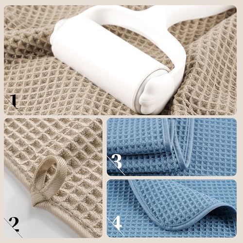 POLYTE 430 GSM Poly Blend Microfiber Quick Dry Waffle Bath Towel, 30x60 in - Image 4