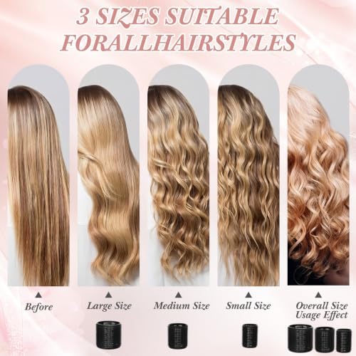 Therwen 18 Pcs Thermal Hair Roller for Women with Long Hair,Black - Image 6