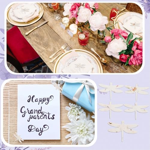 Dunzoom 50 Pcs Plantable Seed Paper Tags Wildflower,Dragonfly Shape - Image 5