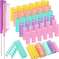 Willbond 36 Pcs Plastic Hair Roller 5 Sizes Self Grip Curlers, Bright Color by Willbond+Technology+Limited