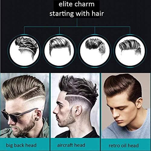 Styling Hair Comb Set Salon Barber Hairstylist Texture Comb 5 Pack Professional Hair Brush Retro Hairdressing Hair Care Style Accessory Double-sided for Men Boy Gentleman - Image 6