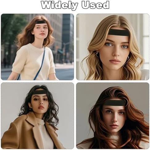 HINGTAI 4Pcs Black Double-Sided Fleece C-Shaped Ear Painless Wig Tool, Soft Painless Wig Band with Ear Cut Outs Tools, Comfortable Earless Melting Band Supplies - Image 7