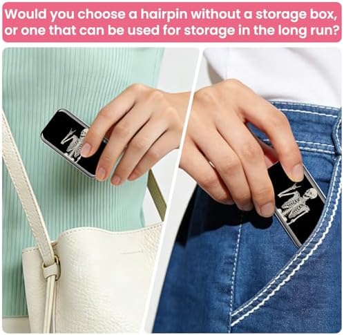 Brown bobby pins, cute box, pain-free, comfortable, all-day styling and buns. Suitable for all hair types. (Brown-13) - Image 3