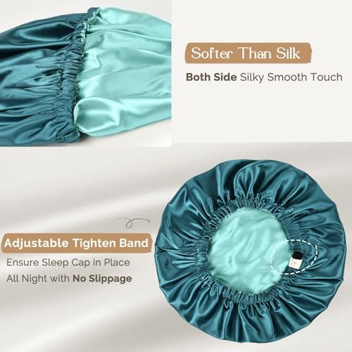 YANIBEST Satin Bonnet for Sleeping Women Men, Adjustable Hair Bonnet - Image 3