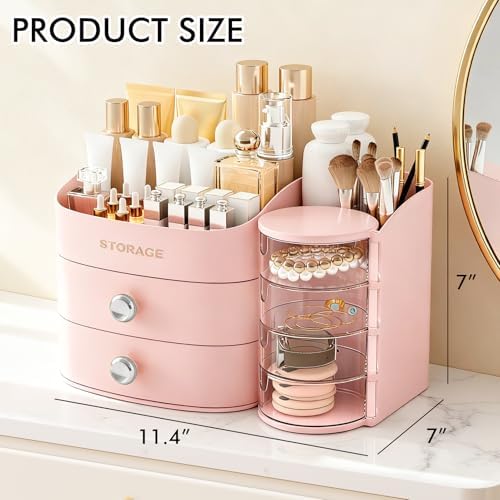 Makeup Organizer Countertop with Drawers, Make up Organizers for Vanity - Image 2