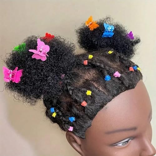2Packs Kids Ponytail Afro Puff Kinky Coily Hair Bun For Girls 4Inch - Image 4