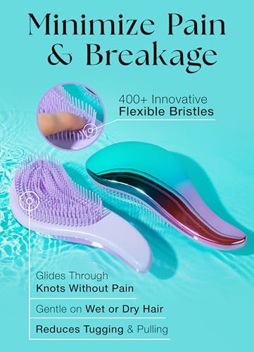 Lily England Detangler Brush for Women & Toddlers, Wet & Dry Hair Brush - Image 3