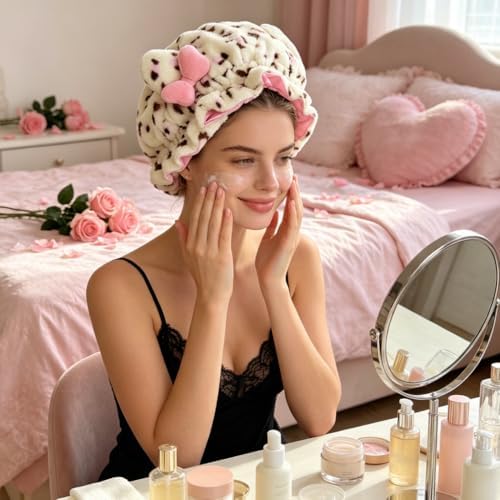 Satin Lined Sleep Bonnet for Women, Teddy Plush Hair Bonnet, Silk Wrap for Curly & Braided Hair, Anti-Frizz Night Cap - Image 3