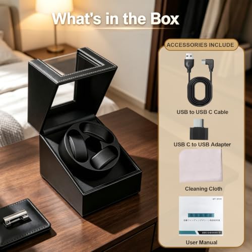 Anyasun 3 Watch Winder for Automatic Watch,Japanese Quiet Motor - Image 5