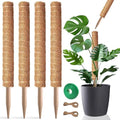 Moss Pole, 4Pack 21 Inch Plant Support Stakes for Indoor Plants, Monstera Plant Support Stakes, 69 Inch Tall Coir Plant Pole Sticks for Potted Plants, Pothos, Philodendron, Climbing Plants Accessories by PLANTPOLEX
