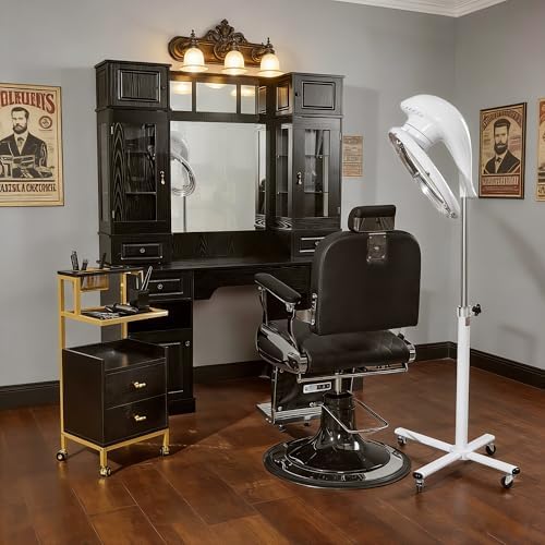 BarberPub 1100W Orbiting Hair Dryer Processor, Smart Panel White HDP01 - Image 2