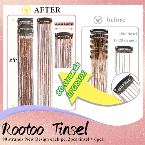 Hair Tinsel Clip in Coffee Brown Fairy Hair Tinsel Kit - Image 2