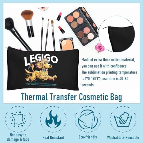 Legigo Blank Canvas Bags Zipper Pouch Makeup Bags Pencil Pouch Bulk - Image 3