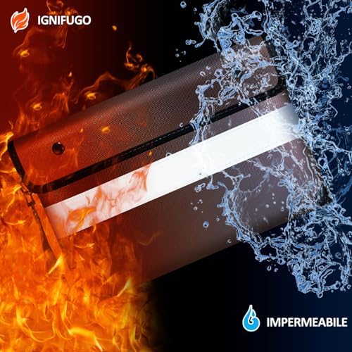Vailoin 6200°F Fireproof Money Bag, 8 Layers of Heat Insulated Materials - Image 2