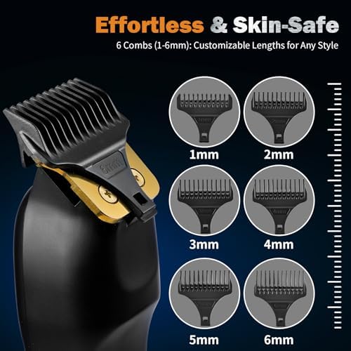 Beard Trimmer for Men, Cordless Hair Clippers for Men with 6 Guards - Image 3