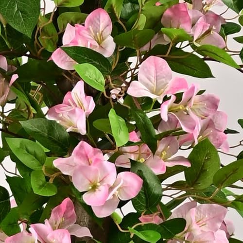 Artificial Bougainvillea Tree -6FT Faux Bougainvillea Tree with Realistic Flowers, Tall Fake Flower Tree for Indoor or Outdoor Decor, Silk Floral Plant for Living Room, Porch, Garden (Pink/White) - Image 3