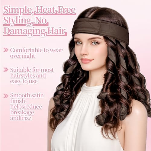 Heatless Curls Overnight Headband for Long Hair Heatless Curler Headband - Image 4