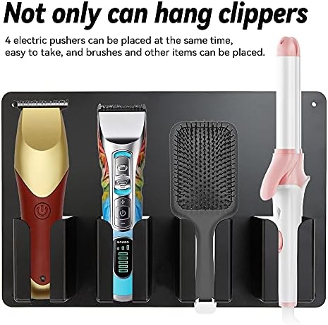 2Pcs Clipper Holders for Barbers, Barber Clipper Organizer, Hair Trimmer Storage Rack (Wall Mount) - Image 5