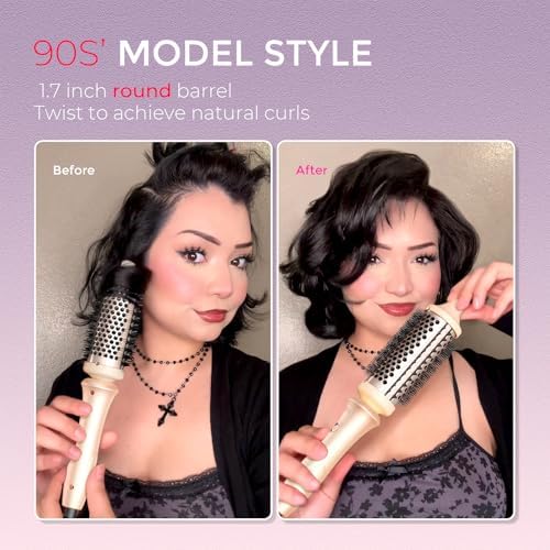 TYMO Thermal Brush Curling Brush, STYLUX 1.7" Heated Round for Blowout Look - Image 4